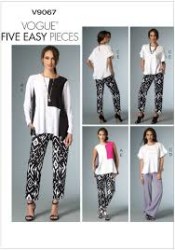 9067 EZ VOGUE SHAPED PULLOVER TOP,  PANTS PATTERN 4-14,  16-26 CHOICE UNCUT